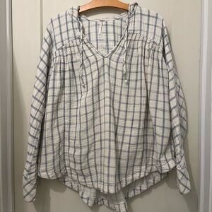 Free People Cotton Hooded Top